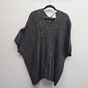 Jack Smith Collection Sweater Womens 2XL Black Metallic Knit Pullover Poncho Top